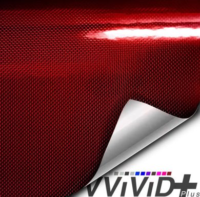 VVIVID+ Holographic Gloss Weave Red vinyl wrap