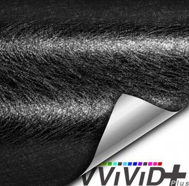 Vvivid+ beast black fur leather car wrap vinyl